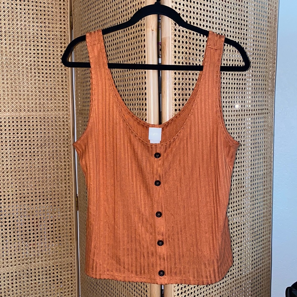 Burnt Orange Copper Crop tank